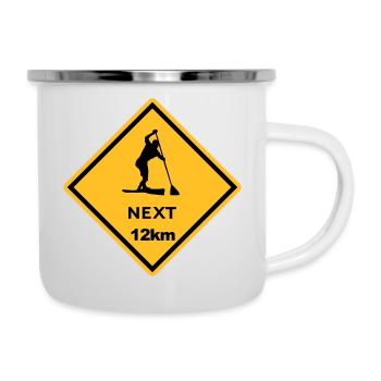 panneau routier sup austral - Tasse émaillée - blanc - Droite