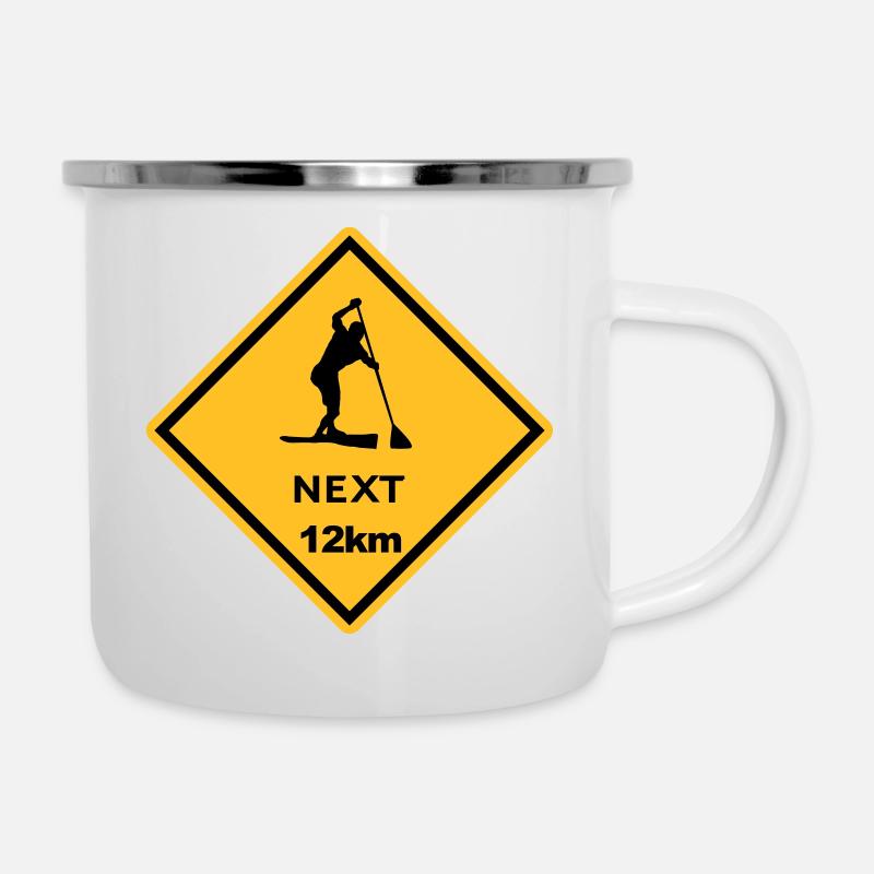 panneau routier sup austral - Tasse émaillée - blanc