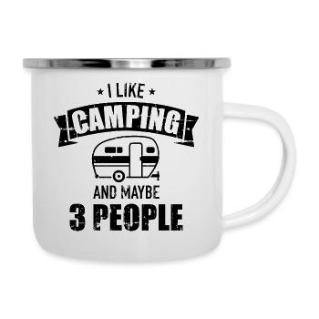Caravanes - Tasse émaillée - blanc - Droite