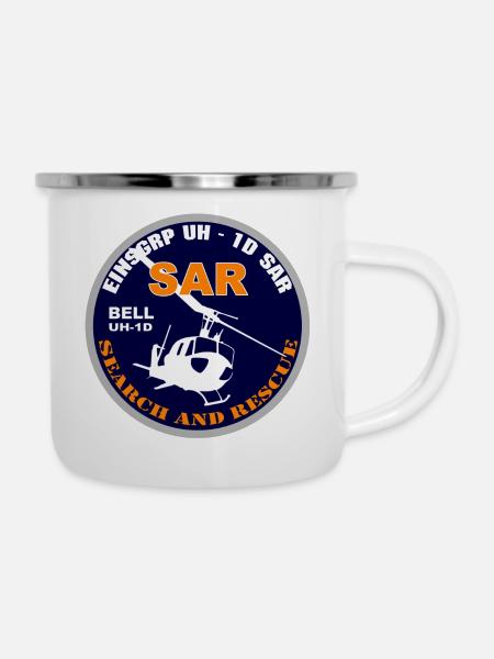 SAR20BELLGREY - Emaille-Tasse - Weiß