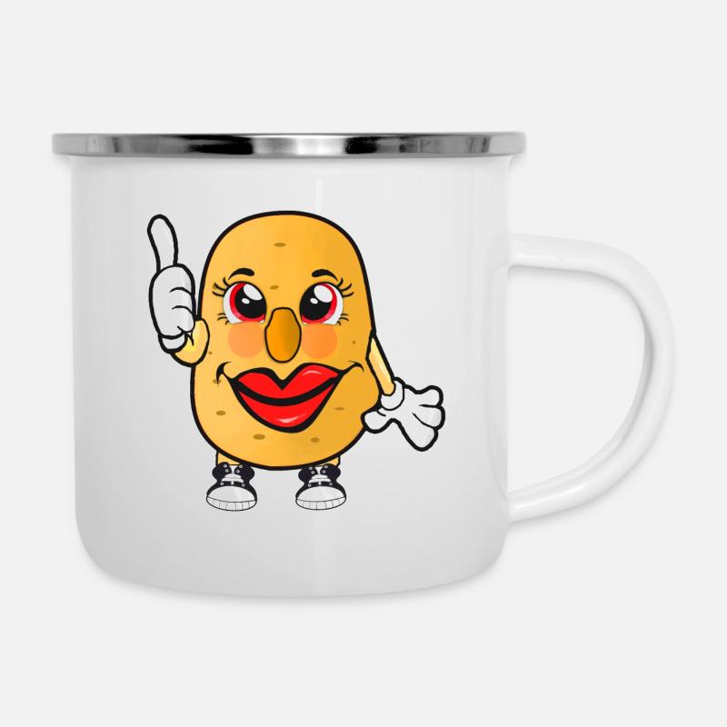 Patate - Tasse émaillée - blanc
