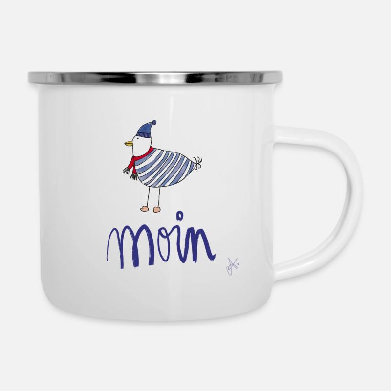 Moin seagull striped shirt - Camper Mug - white