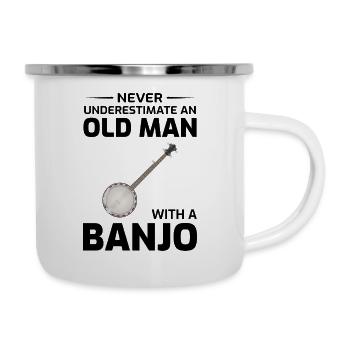 Banjo Bluegrass Music Traditional Funny Gift - Camper Mug - white - Right