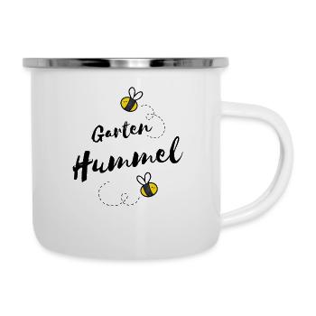 Garten Hummel - Für Garten Kinder - Emaille-Tasse - Weiß - Rechts