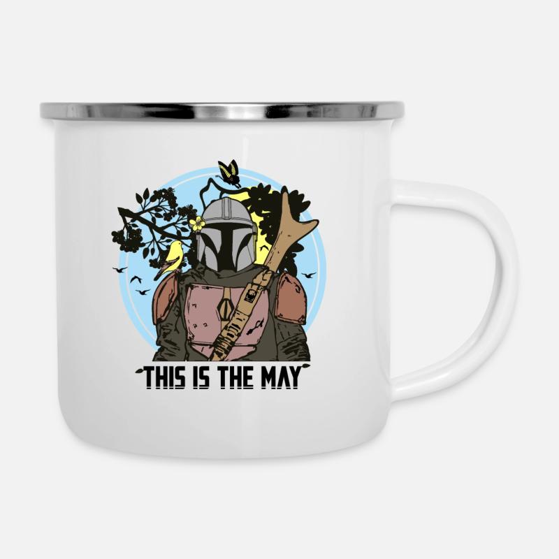 THIS IS THE MAY! (Frühling, way) - Emaille-Tasse - Weiß
