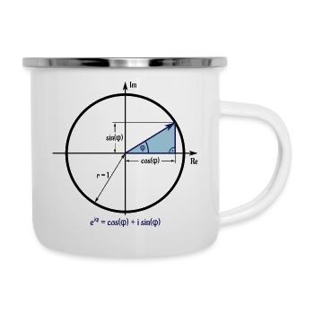 Formule eulere en cercle unique - Tasse émaillée - blanc - Droite