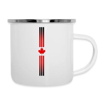 Logo feuille rouge Canada - Tasse émaillée - blanc - Droite