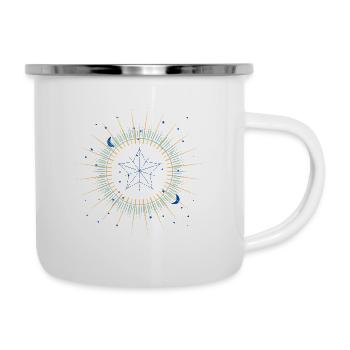 MYSTIC STAR (étoile, soleil, lune, spirituel) - Tasse émaillée - blanc - Droite