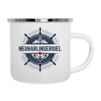 Neuharlingersiel - Emaille-Tasse - Weiß - Rechts