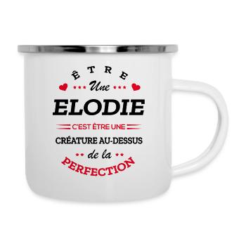 ELODIE PARFAITE - NOM ELODIE - Tasse émaillée - blanc - Droite
