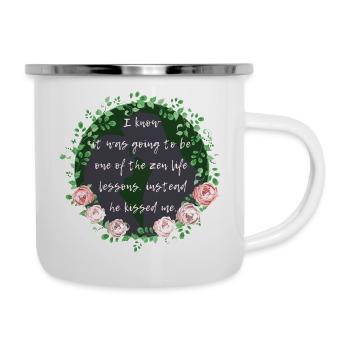 Rose Hathaway Zitat, Vampire Academy Rochelle Mead - Emaille-Tasse - Weiß - Rechts