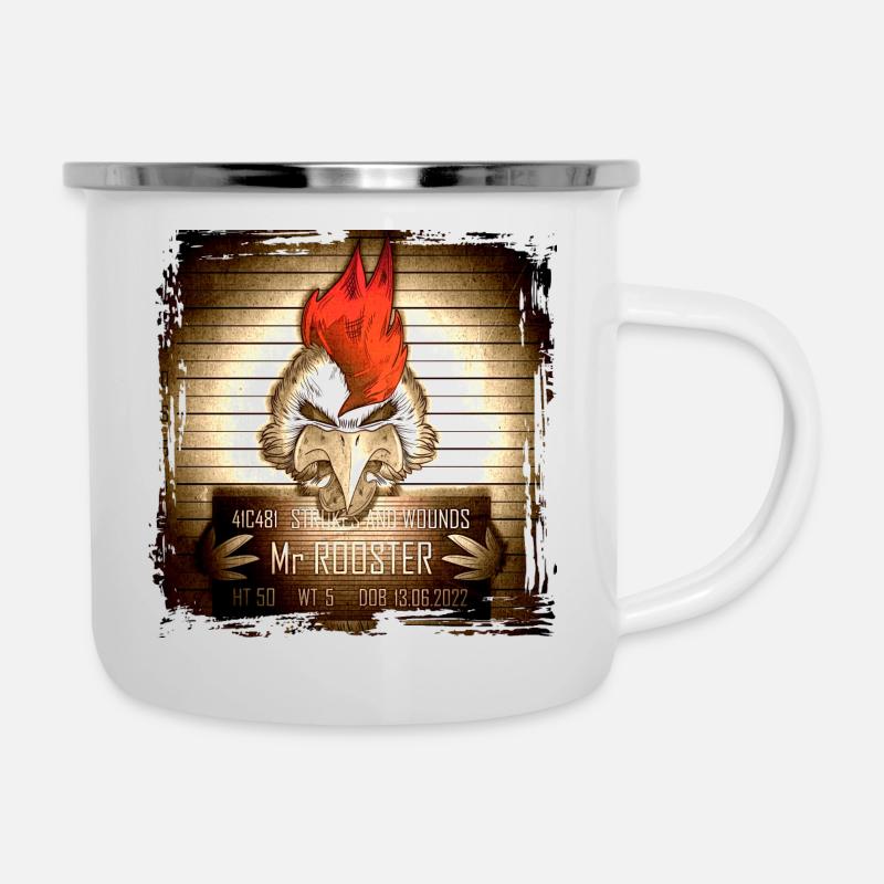 Mr Rooster Vintage - Camper Mug - white
