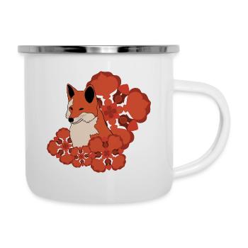 Fuchs - Emaille-Tasse - Weiß - Rechts