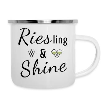 Riesling & Shine - Emaille-Tasse - Weiß - Rechts