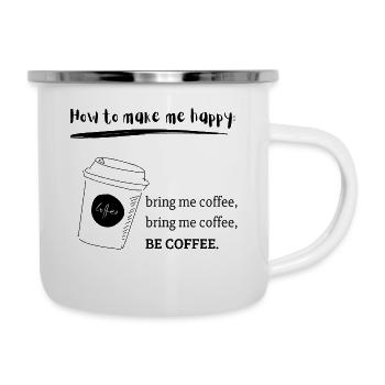 coffee helps - Emaille-Tasse - Weiß - Rechts