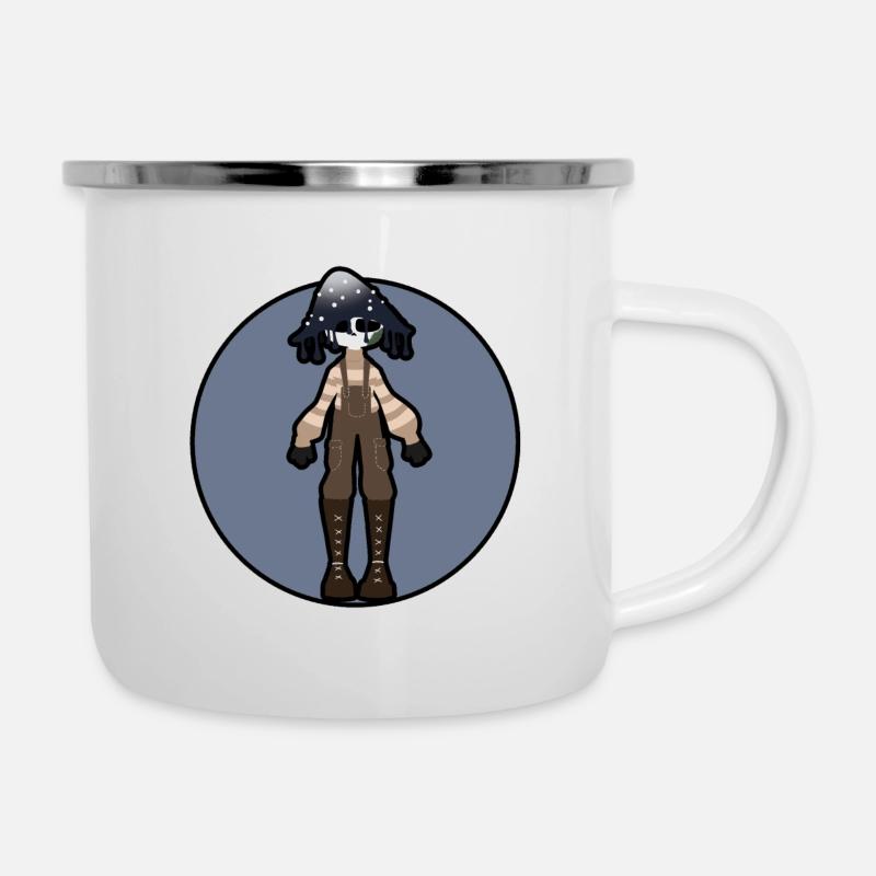Champignon - Tasse émaillée - blanc