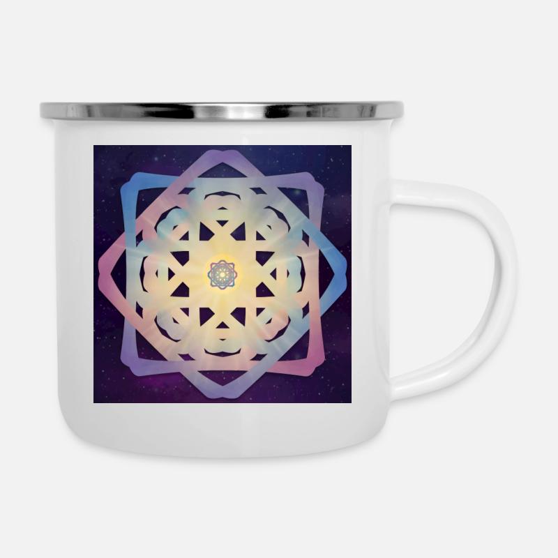 Stern der Glückseligkeit - Universum - Emaille-Tasse - Weiß