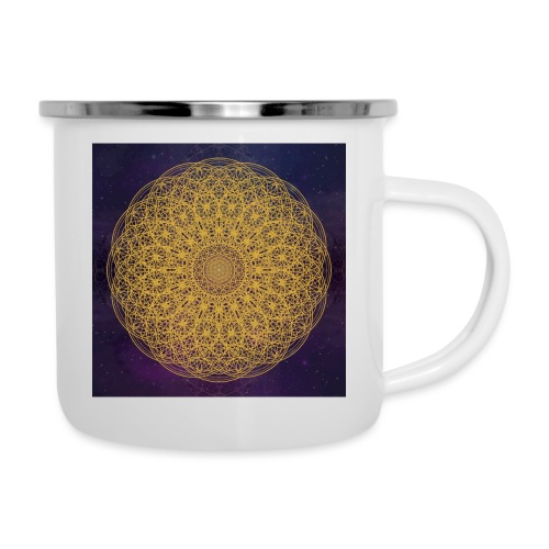 Blume des Lebens Mandala - Universum - Emaille-Tasse