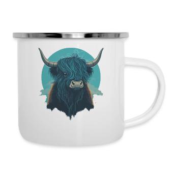 Amoureux des yaks - Tasse émaillée - blanc - Droite