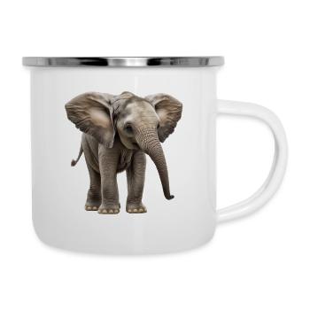Mega cute baby elephant - Camper Mug - white - Right