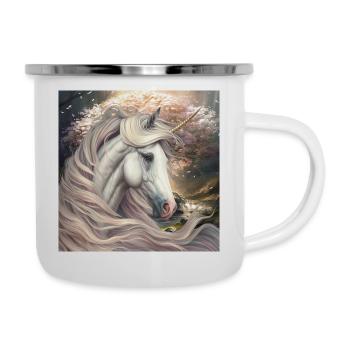 Einhorn einfach zum Verlieben - Emaille-Tasse - Weiß - Rechts