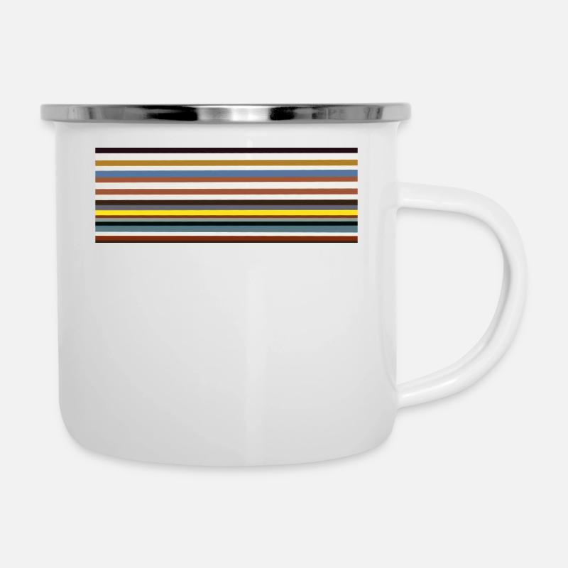 Design Classics Motif rayé Vintage - Tasse émaillée - blanc