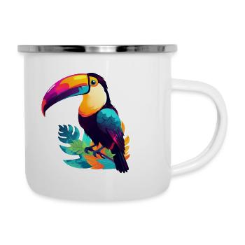 colorful toucan - Camper Mug - white - Right