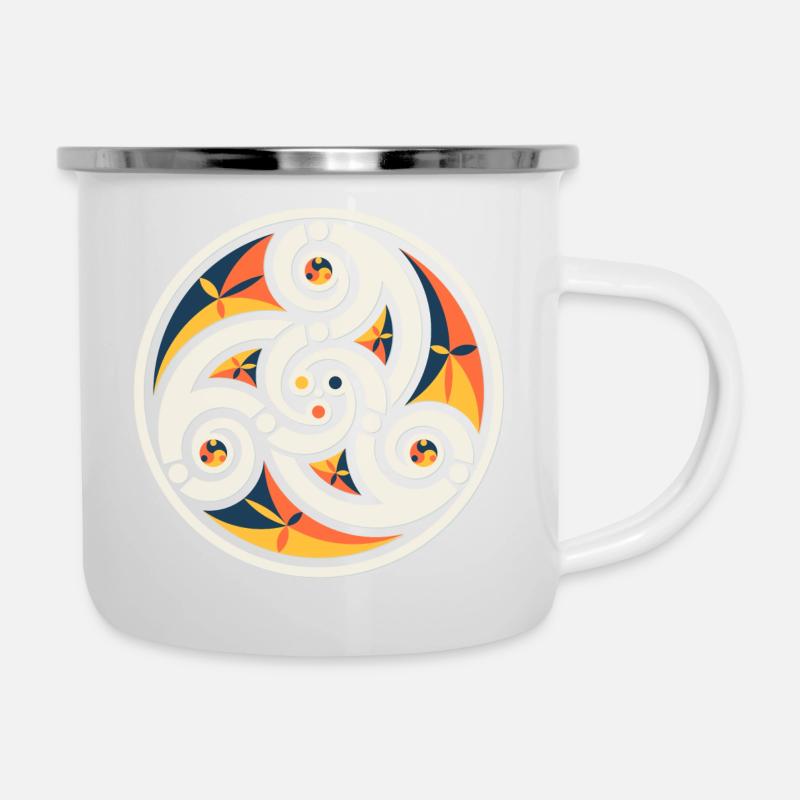 White Triskell - Camper Mug - white