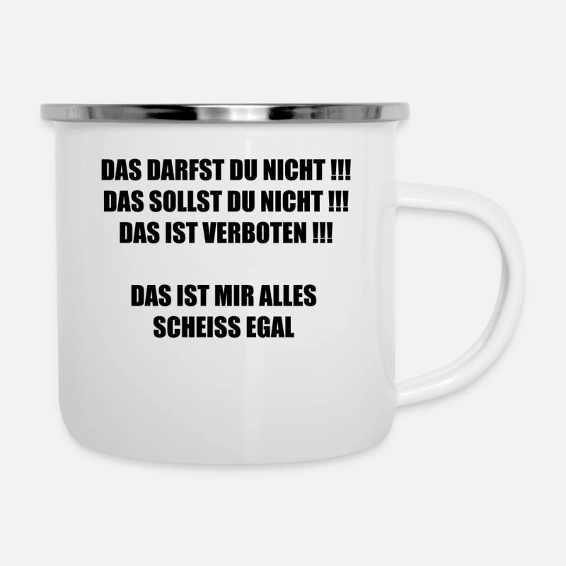 RevoltReflection Ungehorsames Freidenker Statement - Emaille-Tasse - Weiß