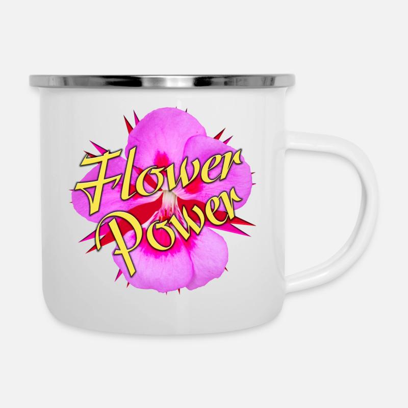 Flower Power Bloom - Camper Mug - white
