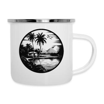 Destination de rêve minimaliste - Tasse émaillée - blanc - Droite