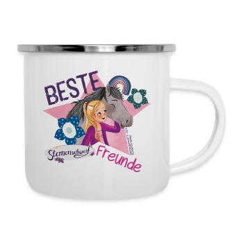 Sternenschweif Beste Freunde Mit Laura - Emaille-Tasse - Weiß - Rechts
