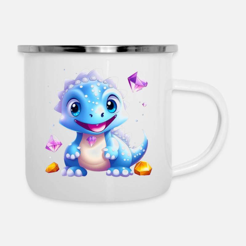 Dragon de cristal 02 - Tasse émaillée - blanc