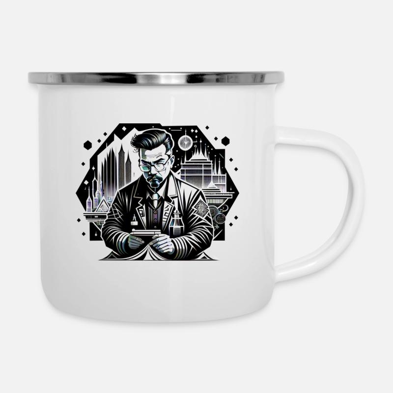 Scientist in the laboratory - Camper Mug - white