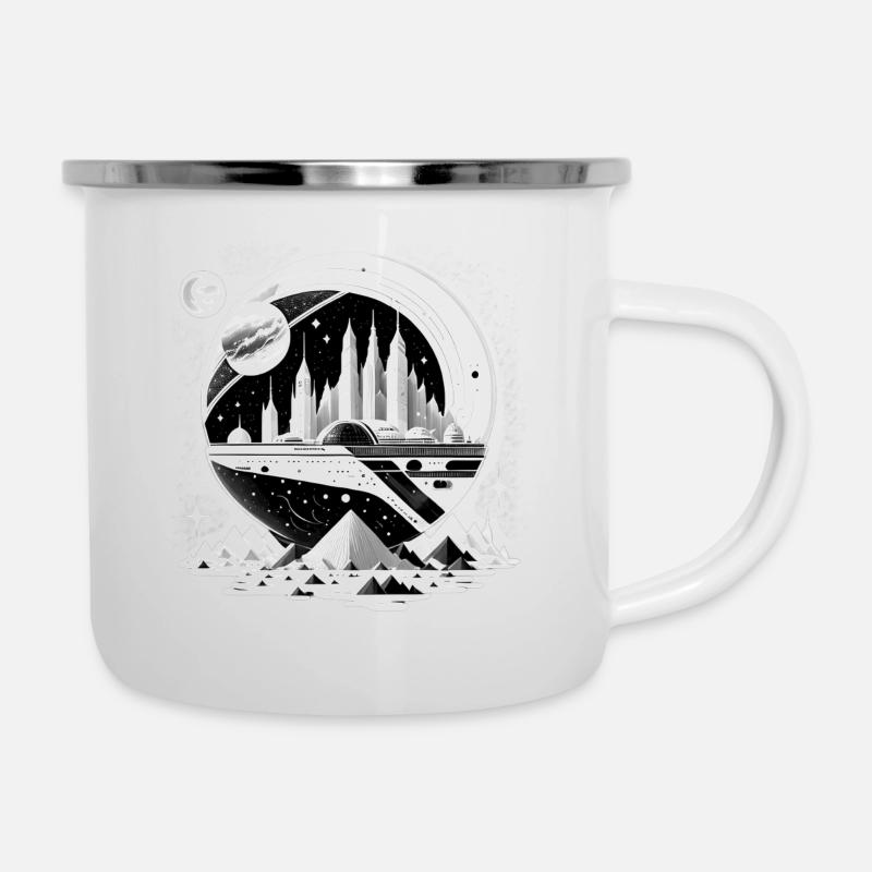 Cité de l’espace 06 - Tasse émaillée - blanc
