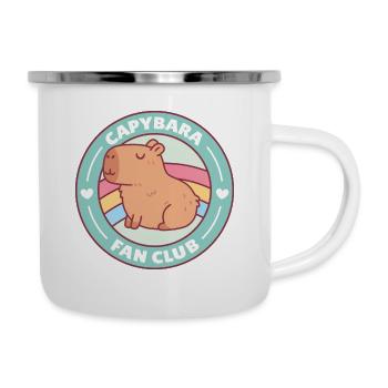 Fan Club de Capybara mignon - Tasse émaillée - blanc - Droite