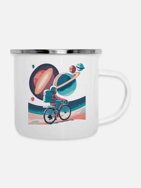 Galaktischer Kreislauf - Emaille-Tasse - Weiß