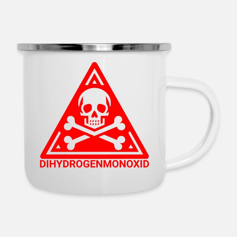 Dihydrogenmonoxid - Emaille-Tasse - Weiß