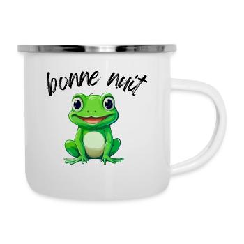 Bonne nuit grenouille - Tasse émaillée - blanc - Droite