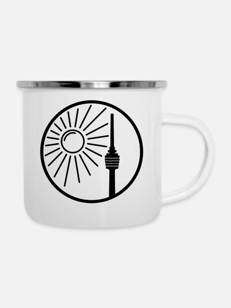 Stuttgart_am_Meer#6 - Emaille-Tasse - Weiß