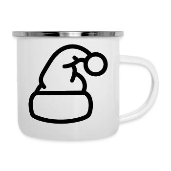 bonnet de noel - Tasse émaillée - blanc - Droite