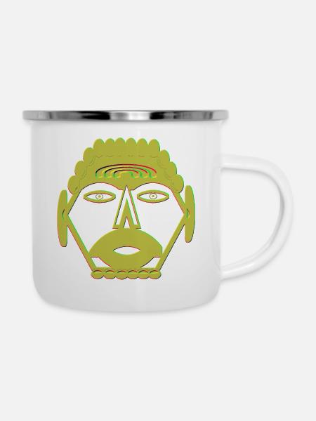 stutzen - Emaille-Tasse - Weiß