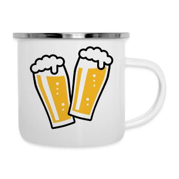 XDoppelter Willie (2) - Emaille-Tasse - Weiß - Rechts