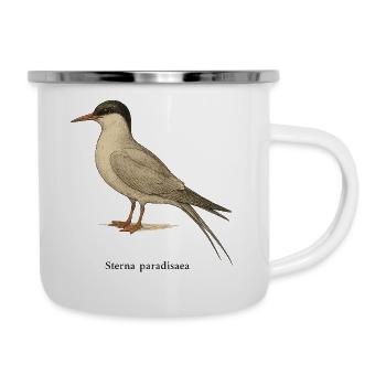 Arctic Tern – Ornithological Illustration - Camper Mug - white - Right