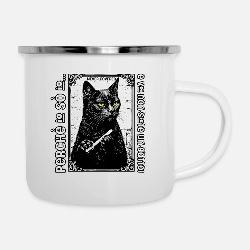 I know I and you are not a cat! - Camper Mug - white
