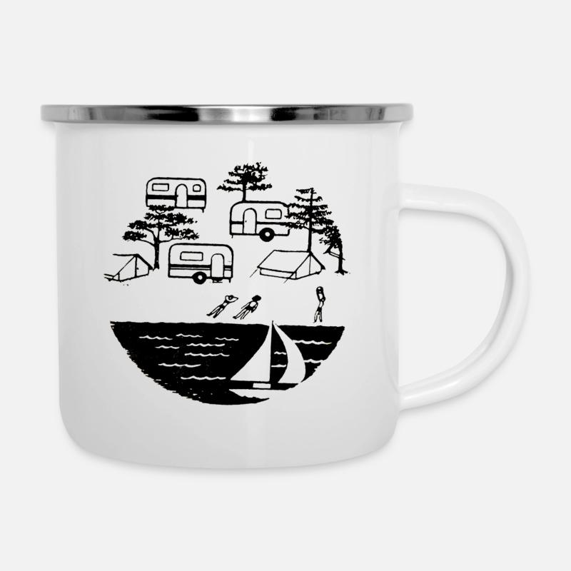 L'Océan Clear - Emaille-Tasse - Weiß