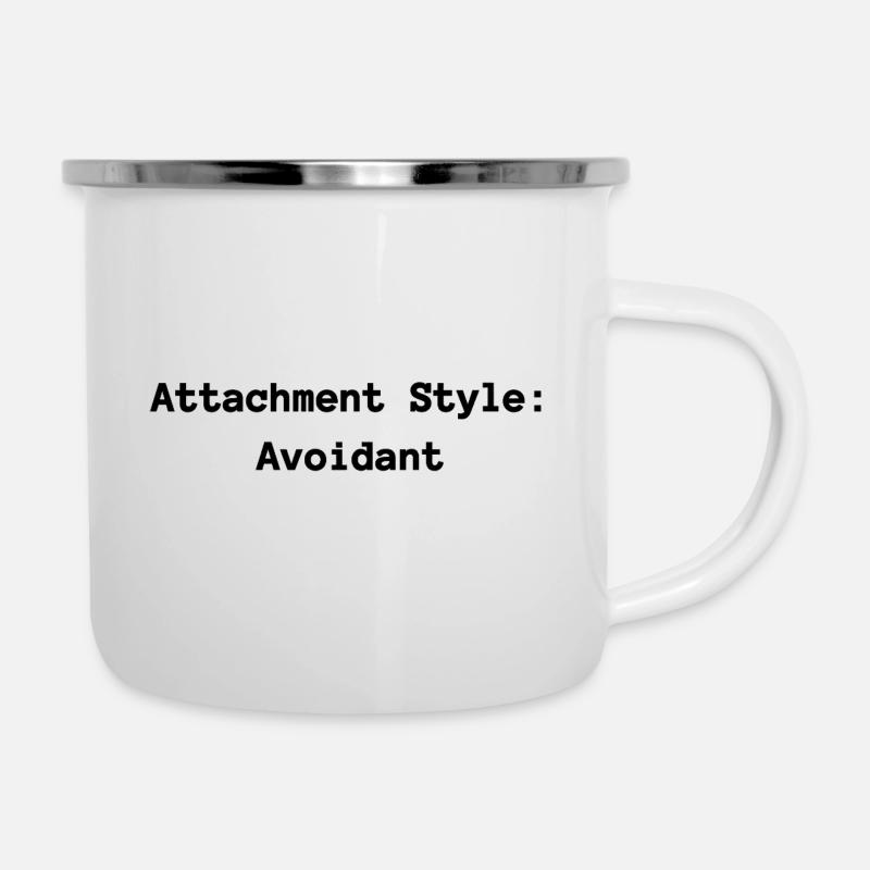 Style d’attachement : Évitant - Tasse émaillée - blanc