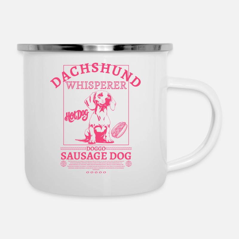 Dachshund_Whisperer_backprint_pink - Camper Mug - white
