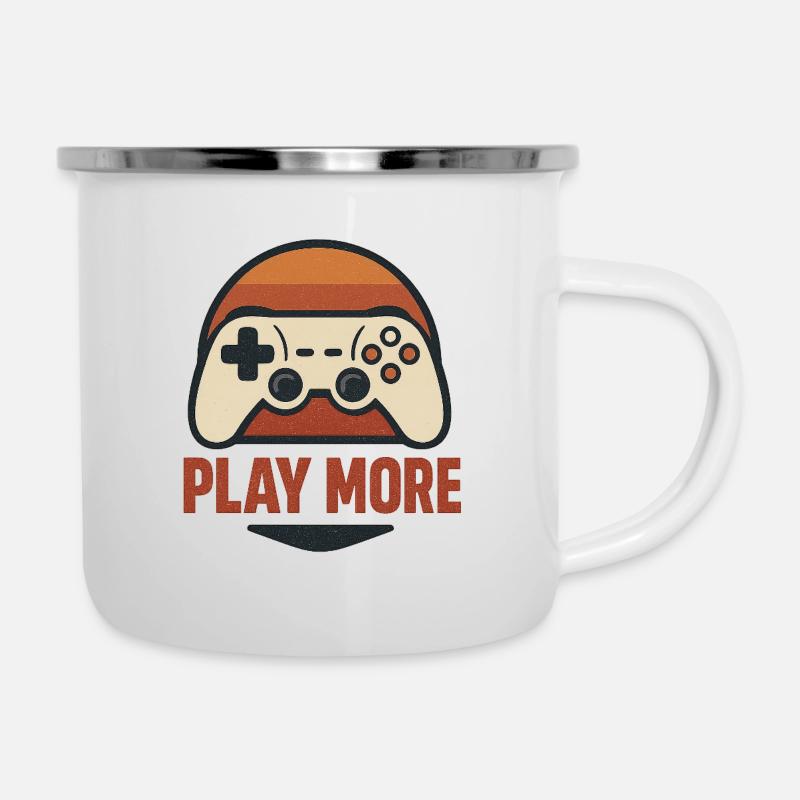 Retro Controller Motif - Camper Mug - white