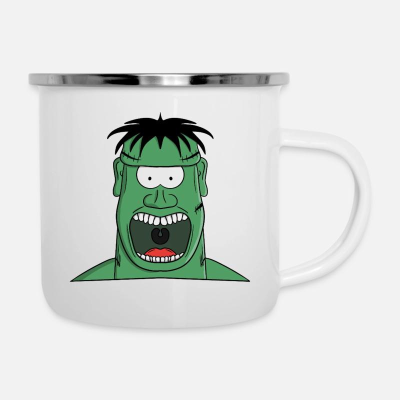 Screaming monstrous creature - Camper Mug - white